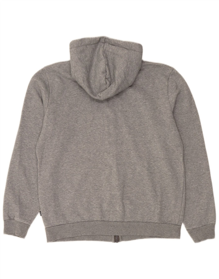 Puma Sudadera con capucha y cremallera para hombre de algodón gris medio