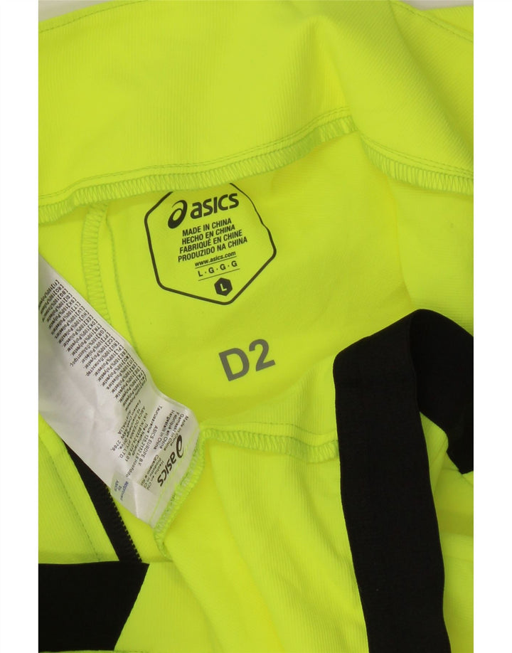 Asics Hombre Sin Mangas Chándal Top Chaqueta Grande Verde Colorblock