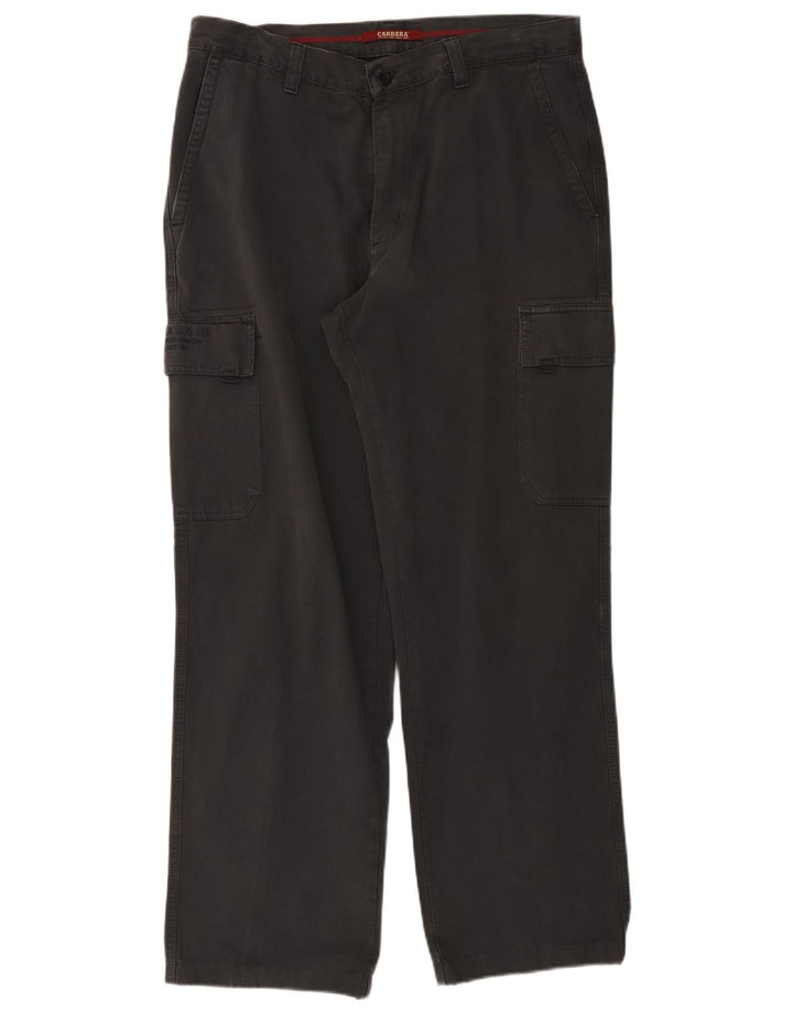 Pantalones cargo rectos para hombre Carrera W38 L31 Algodón gris