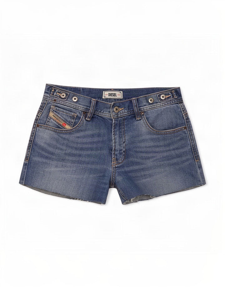Diesel Mujer Pantalones Cortos De Mezclilla Pequeño W26 Algodón Azul