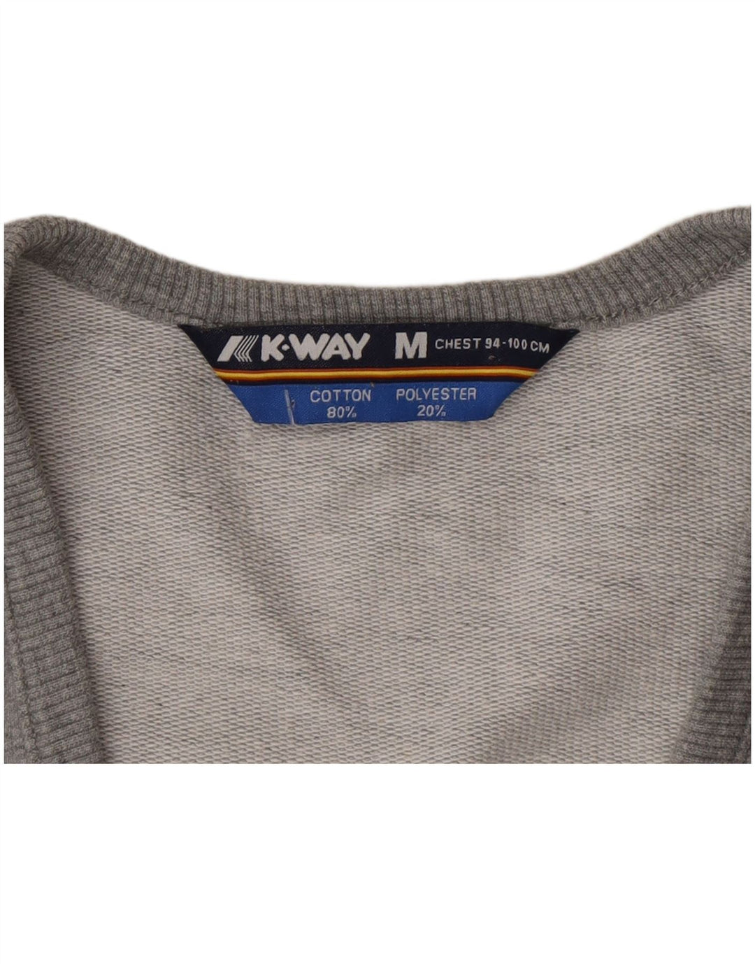 K-Way Chaqueta de chándal sin mangas para niños 12-13 años Algodón gris medio