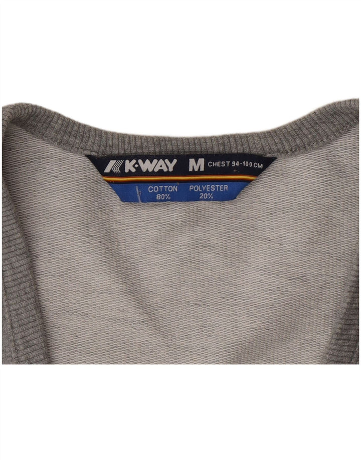 K-Way Chaqueta de chándal sin mangas para niños 12-13 años Algodón gris medio