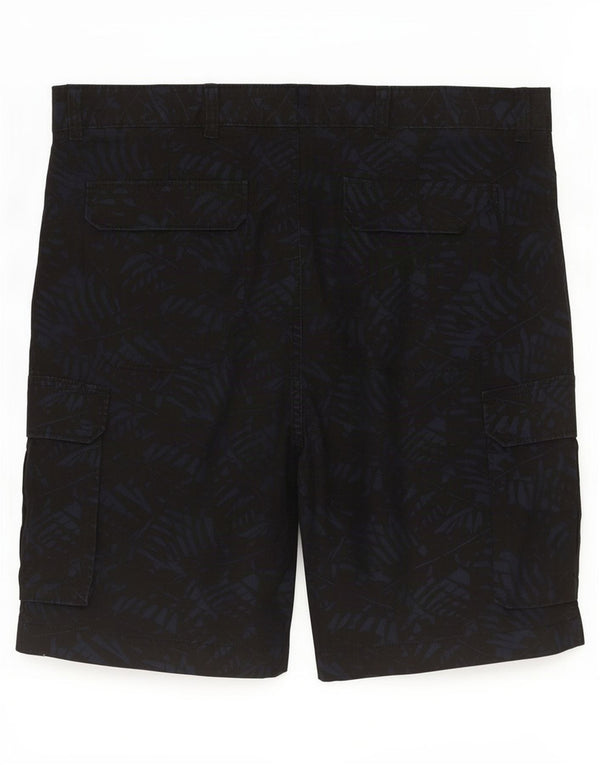 Marks & Spencer Pantalones cortos tipo cargo para hombre W38 XL Algodón floral azul marino