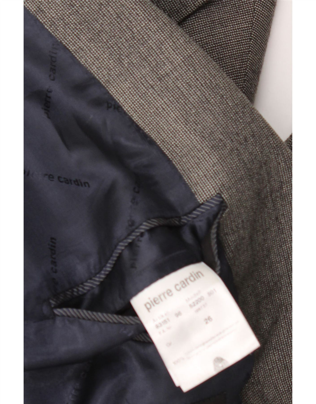 PIERRE CARDIN Chaqueta tipo blazer de 2 botones para hombre UK 40 Large Grey Virgin Wool