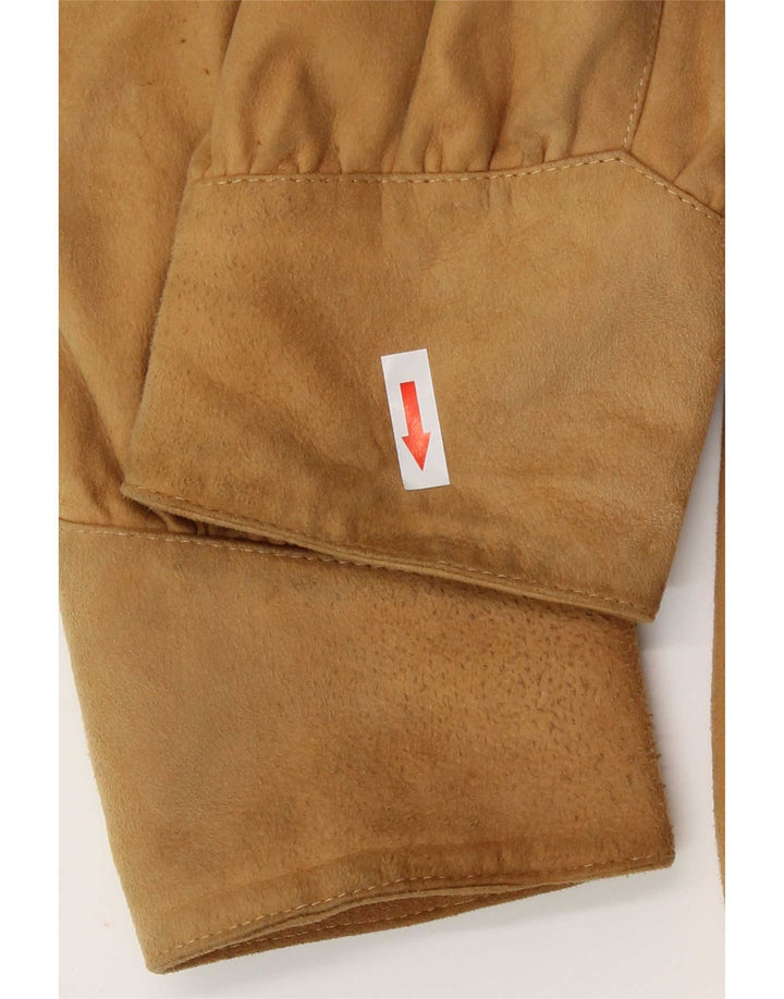 Chaqueta de ante vintage para mujer IT 44 Beige medio