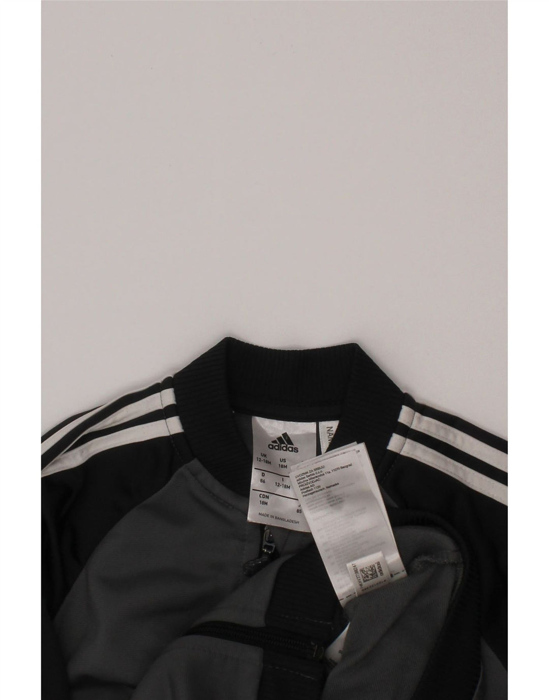 ADIDAS Chaqueta de chándal para bebé niño 12-18 meses Gris Colorblock