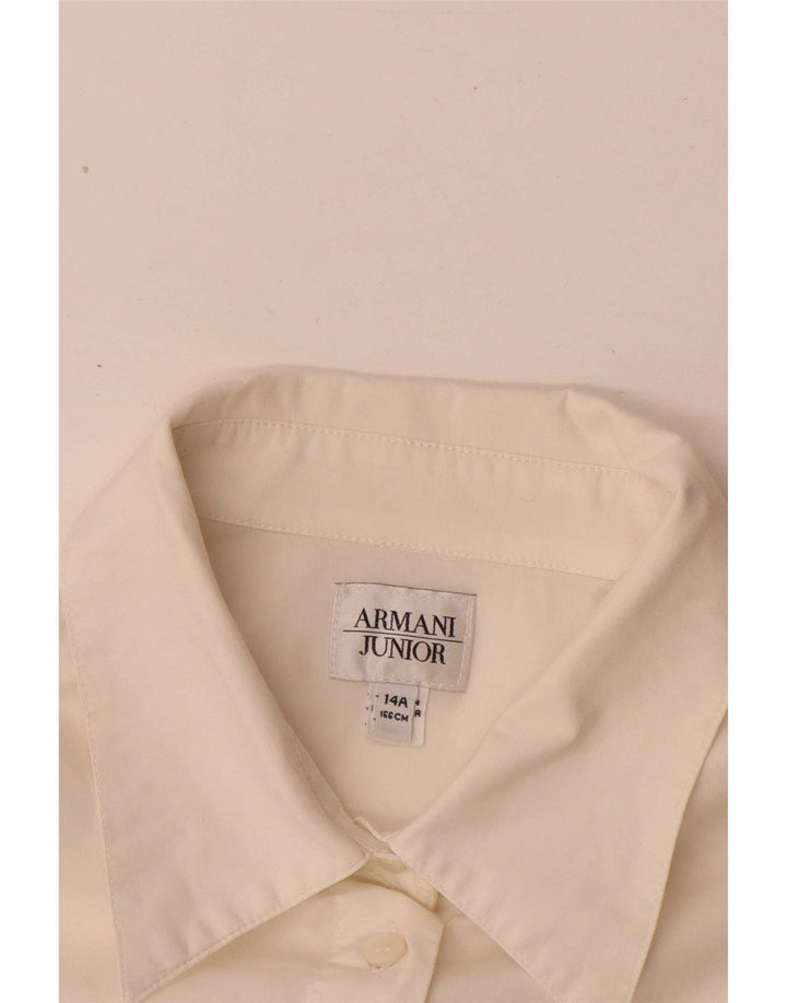 Armani Junior Camisa Niña 13-14 Años Blanco Algodón