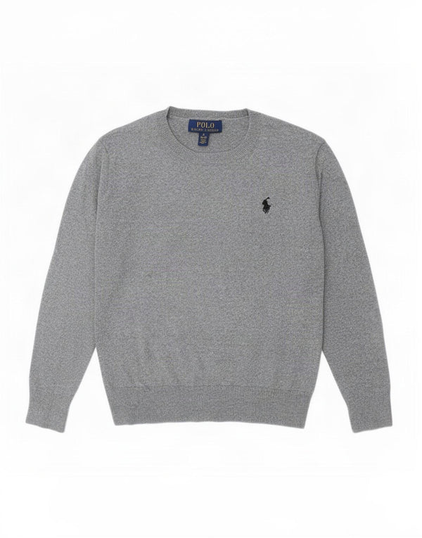 Polo Ralph Lauren - Jersey con cuello barco para niño, 10-11 años, gris medio