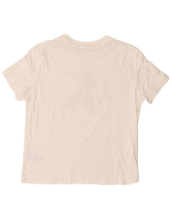 Calvin Klein Jeans Camiseta gráfica para mujer Top UK 40 Grande Algodón blanco