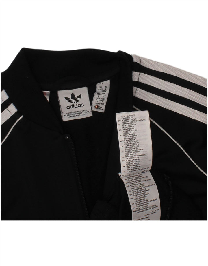 ADIDAS Chaqueta de chándal para niño 9-10 años Negro Poliéster