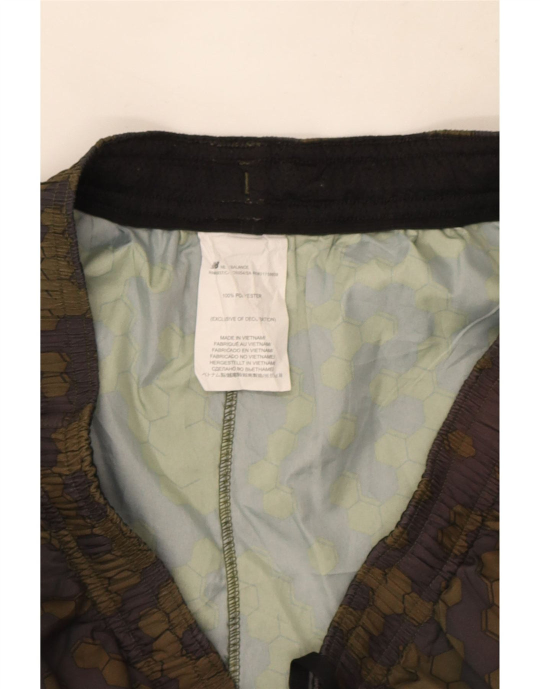 New Balance Bañador Hombre Poliéster Geométrico Caqui Medio