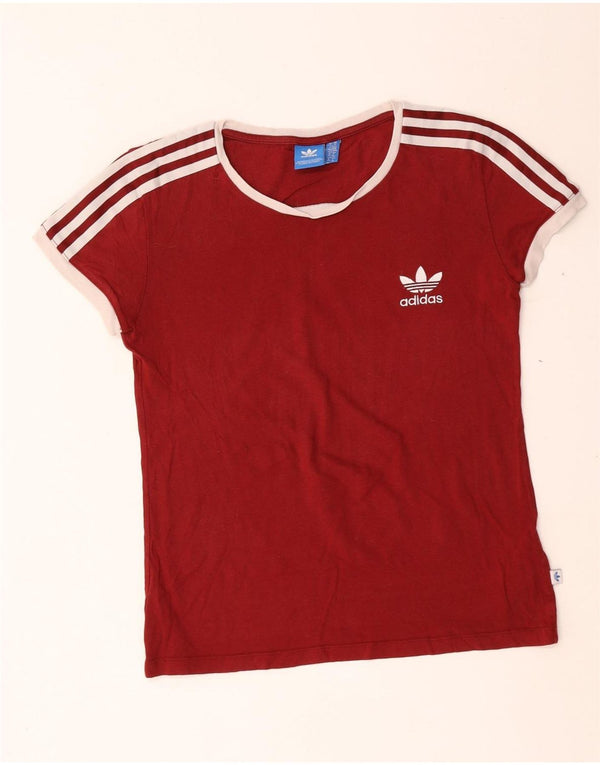 Adidas Camiseta para mujer Top UK 14 Medium Red Cotton