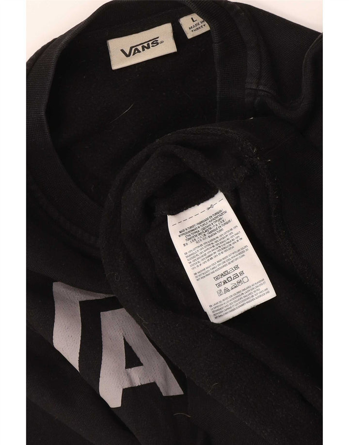 Vans Boys Graphic Sudadera Jumper 12-13 años Grande Negro Algodón