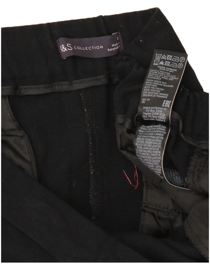 Marks & Spencer Pantalones cortos ajustados para mujer UK 12 Medium W30 L25 Negro