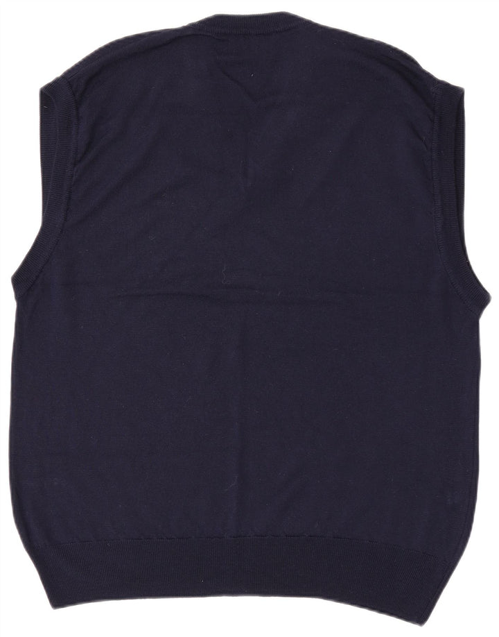Polo Norte Hombre Chaleco Tank Top XL Lana Azul Marino