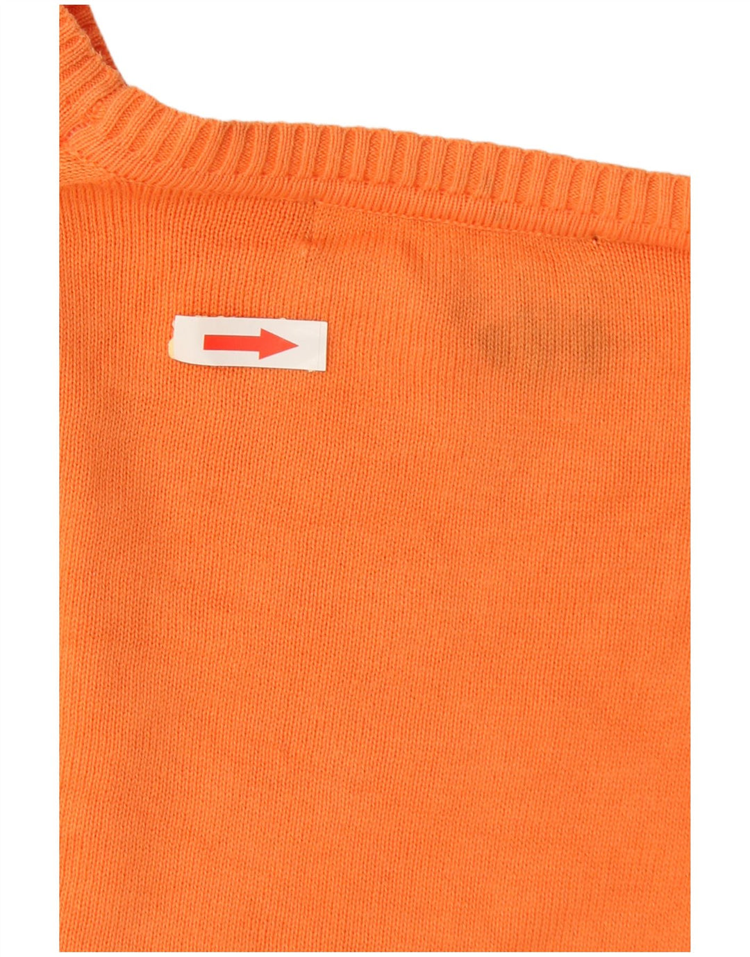 Zara Hombre Jersey Con Cuello Barco Jersey Grande Naranja Algodón