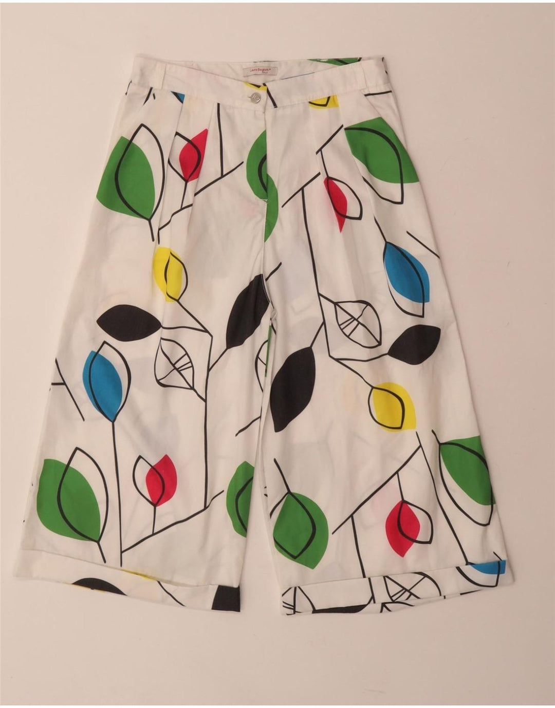 LAURA BIAGIOTTI Shorts informales para niña 13-14 años W25 Blanco Floral