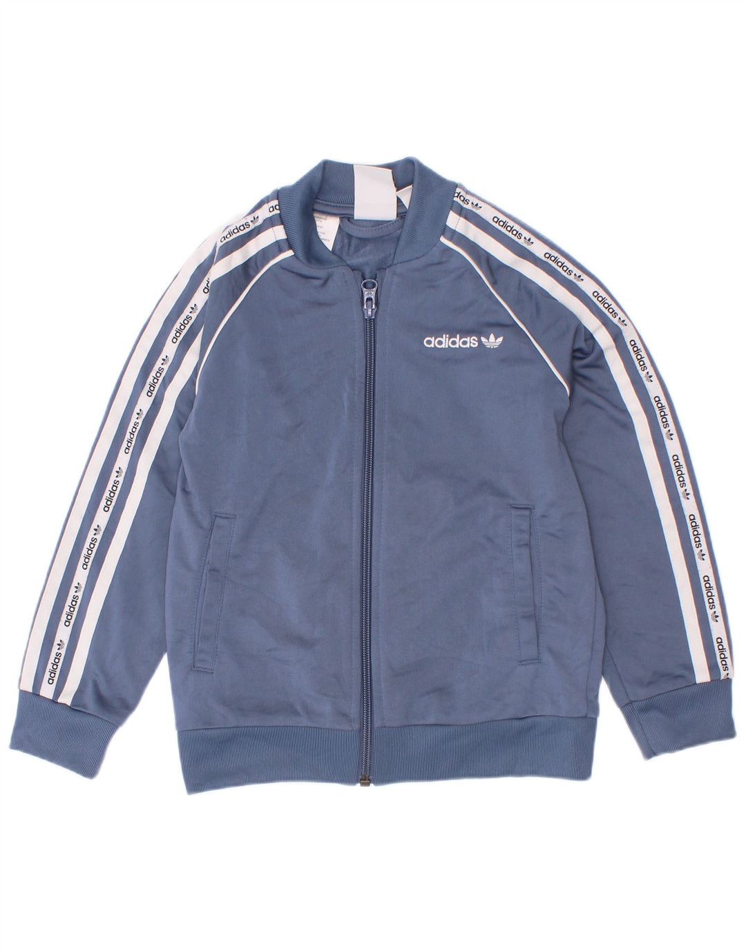 Adidas - Chaqueta de chándal gráfica para niños, 5-6 años, color azul