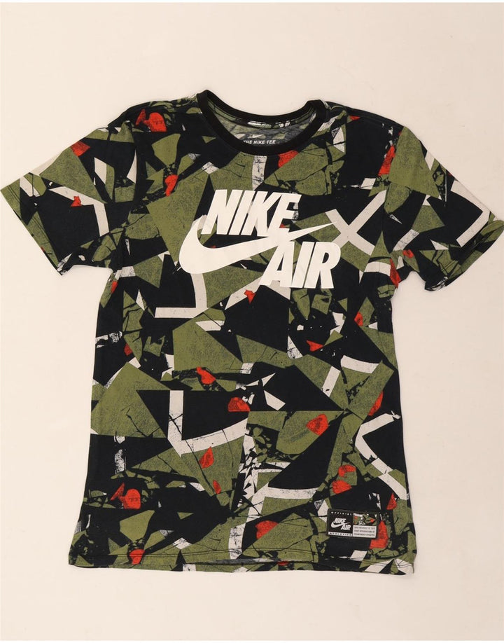 Nike Camiseta con gráfico de corte atlético para hombre Top mediano multicolor geométrico