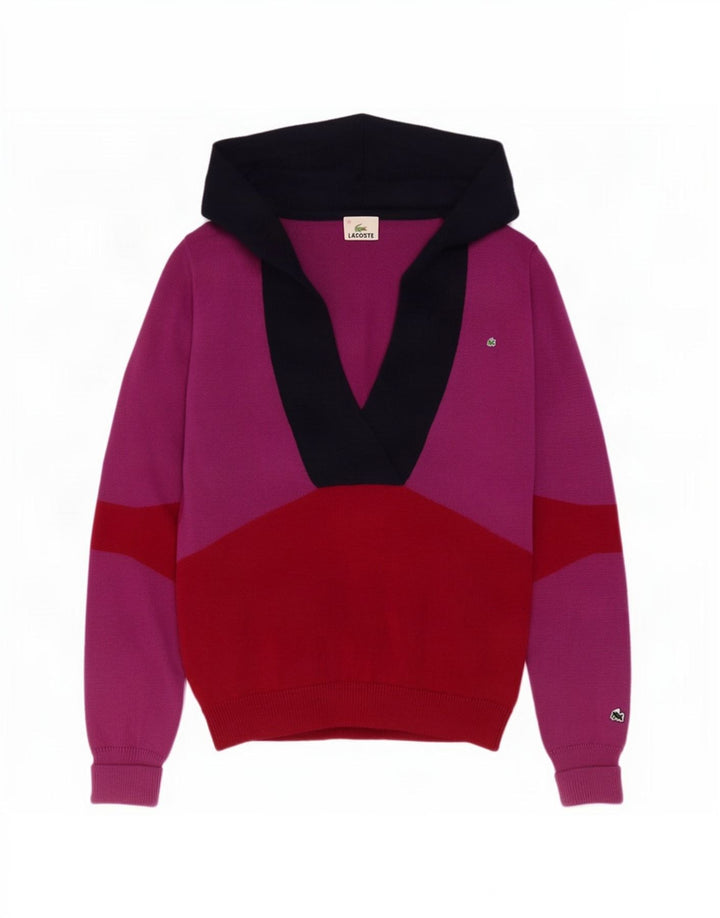 Lacoste Jersey con cuello en V para mujer Talla 40 Mediana Multicolor