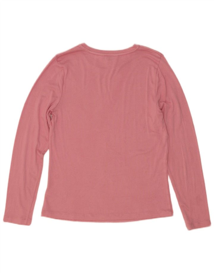 Marks & Spencer Top para mujer de manga larga UK 42 Viscosa rosa mediana