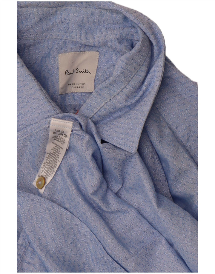 Paul Smith Camisa con patrón abstracto para hombre Talla 16 Azul grande