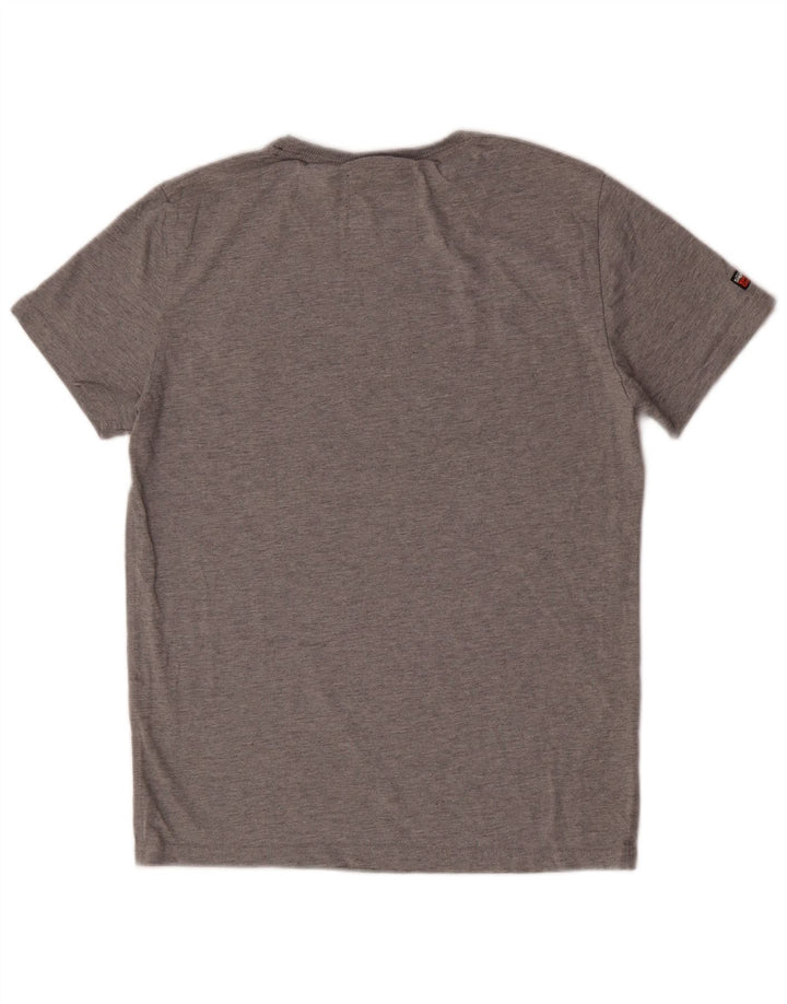 Superdry Camiseta con gráfico extra delgado para hombre, talla grande, de algodón gris