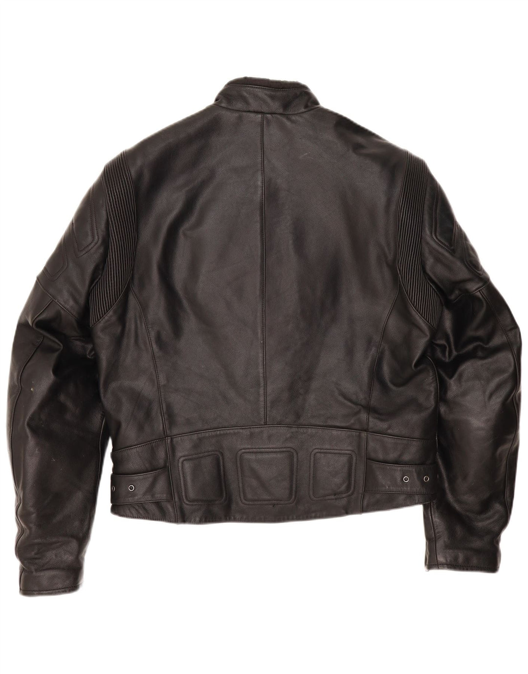 REVENGER Chaqueta de cuero Moto Racer para hombre IT 56 3XL Cuero negro