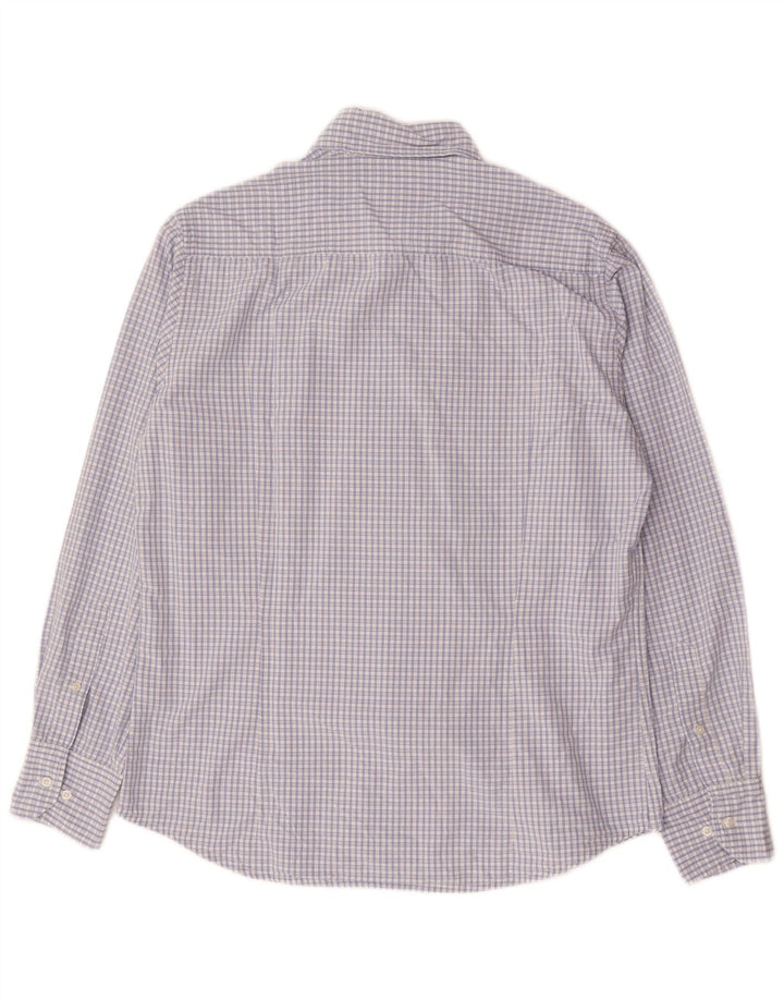 Camisa KAPPA para hombre de algodón a cuadros azul grande