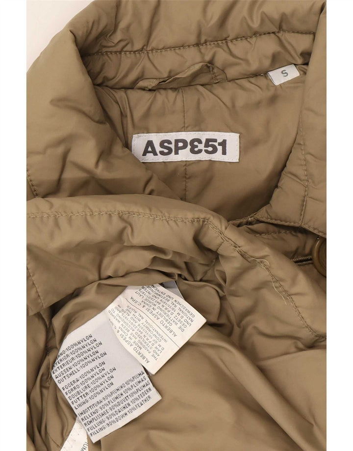 Aspesi Abrigo acolchado militar de doble botonadura para mujer UK 10 Small Beige