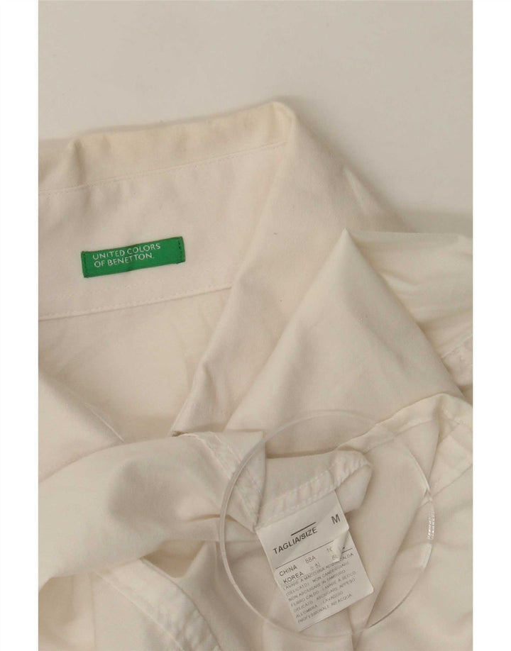 Camisa Benetton Mujer ES 42 Mediano Blanco
