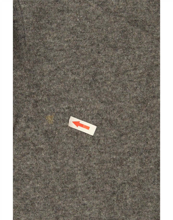 Zara Jersey con cuello vuelto para mujer, UK 44, poliamida moteada en gris medio
