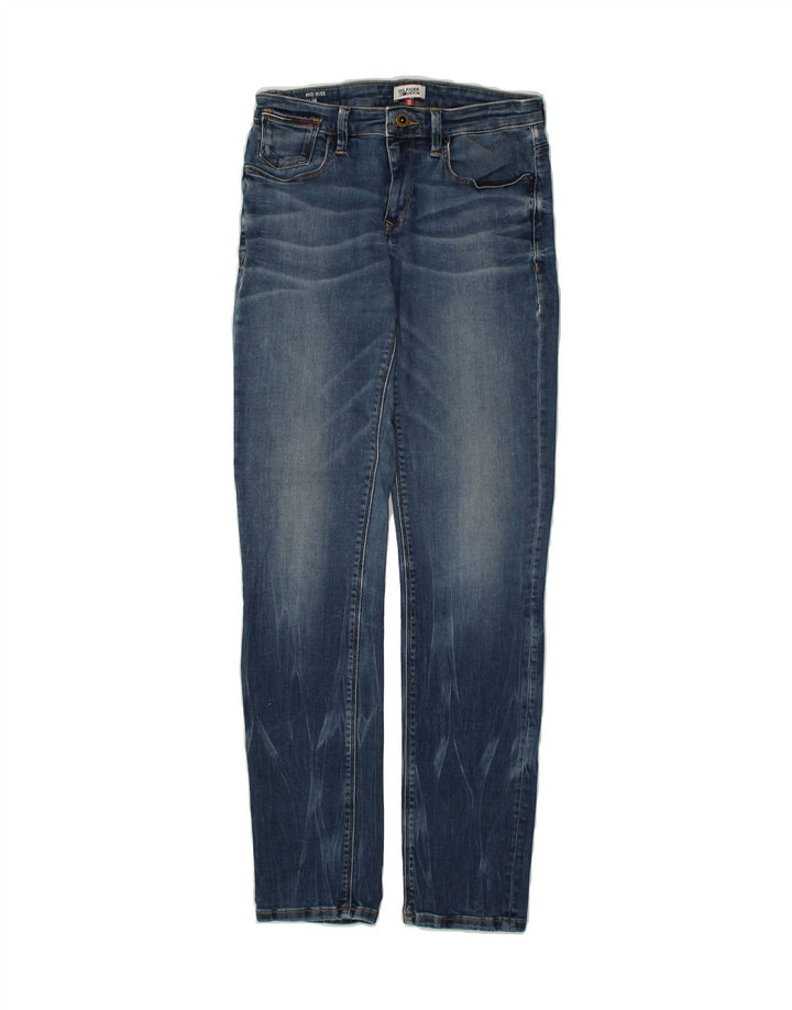 TOMMY HILFIGER Womens Mid Rise Slim Jeans W28 L30  Blue Vintage Tommy Hilfiger and Second-Hand Tommy Hilfiger from Messina Hembry 