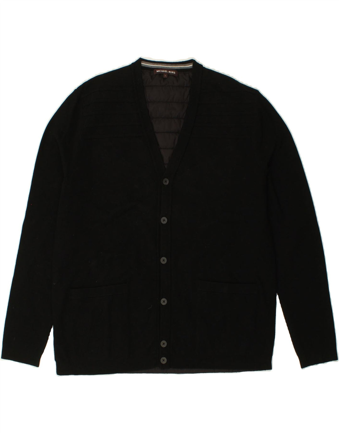MICHAEL KORS Mens Bomber Jacket UK 40 Large Black Viscose Vintage Michael Kors and Second-Hand Michael Kors from Messina Hembry 