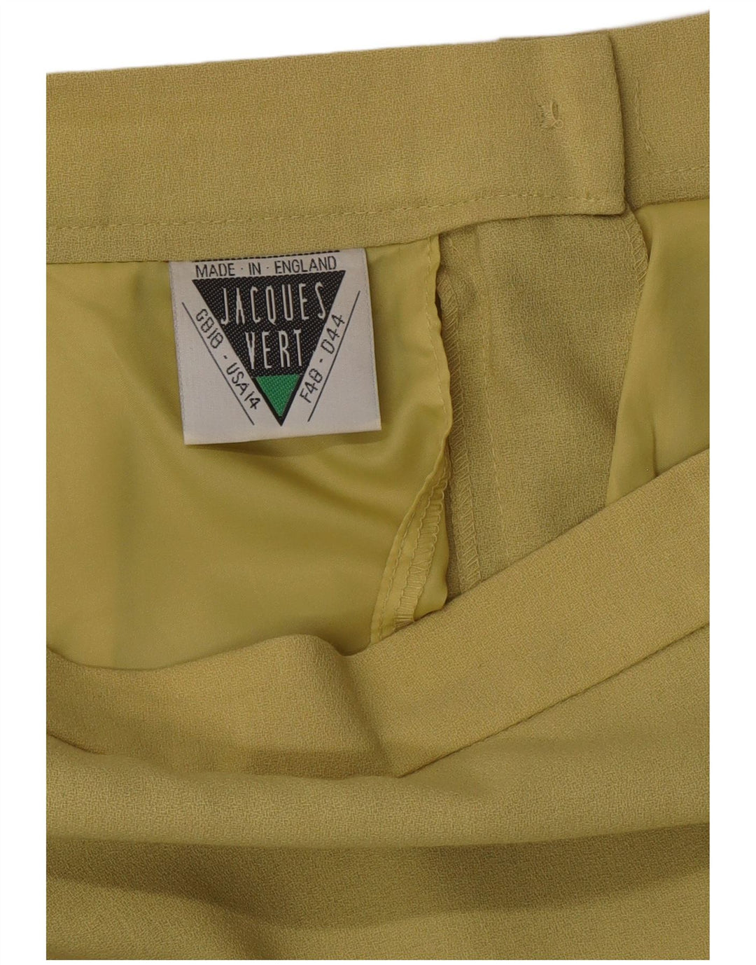 JAQUES VERT Falda recta midi de cintura alta para mujer UK 18 XL W33 Verde