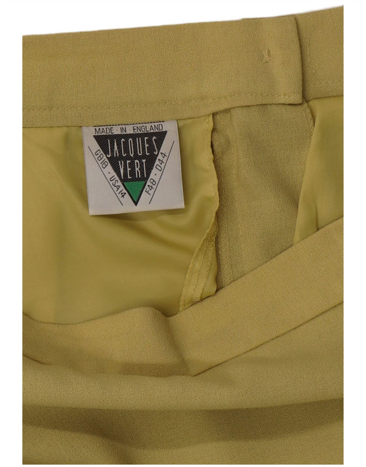 JAQUES VERT Falda recta midi de cintura alta para mujer UK 18 XL W33 Verde