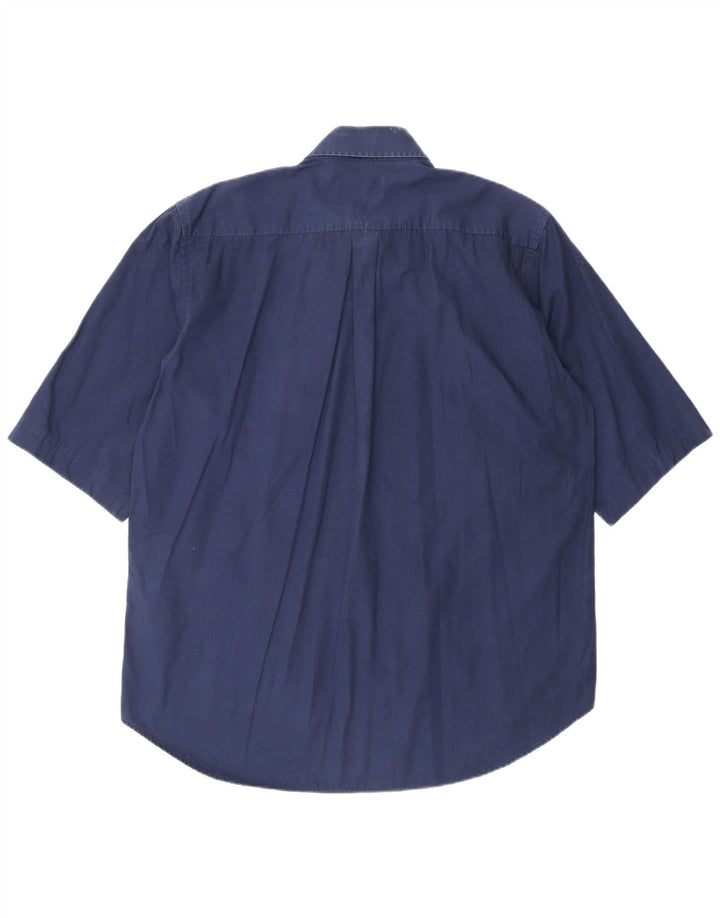 Fila Camisa de manga corta para hombre grande de algodón azul marino