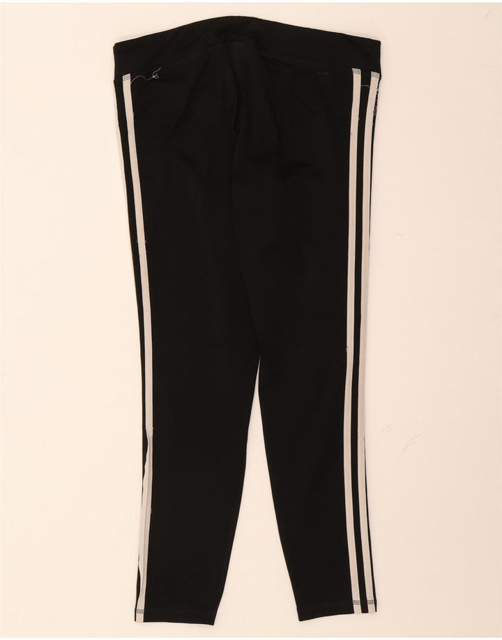 ADIDAS Womens Leggings UK 12/14 Medium Black Polyester Vintage Adidas and Second-Hand Adidas from Messina Hembry 