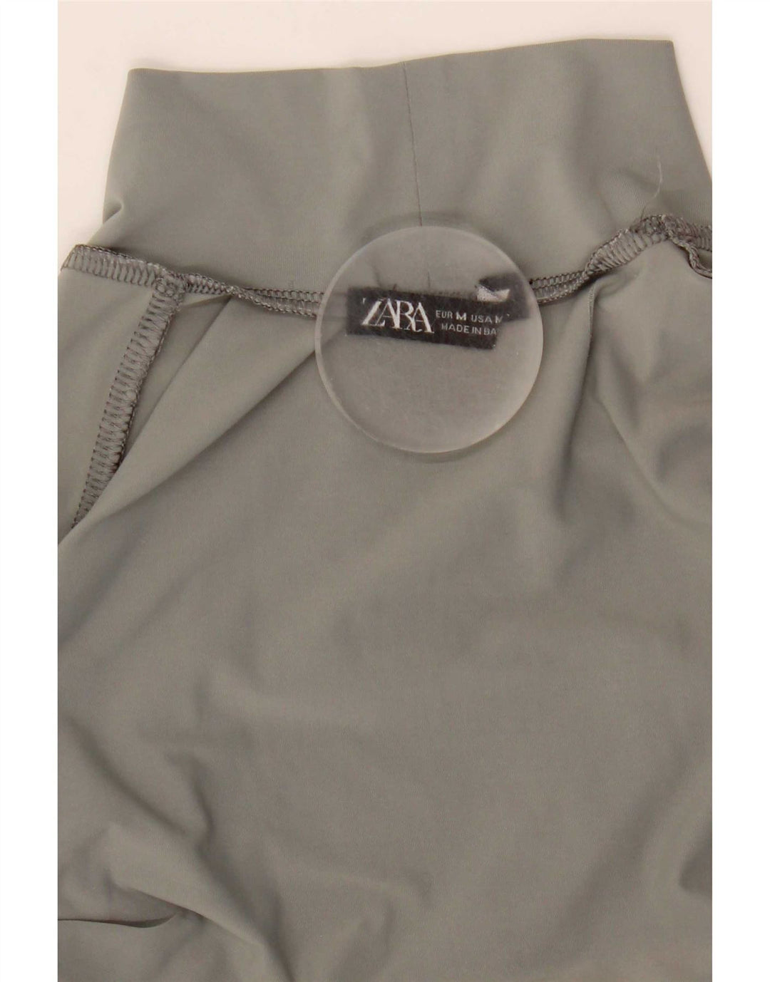 Zara Body Manga Larga Mujer UK 42 Nylon Gris Medio