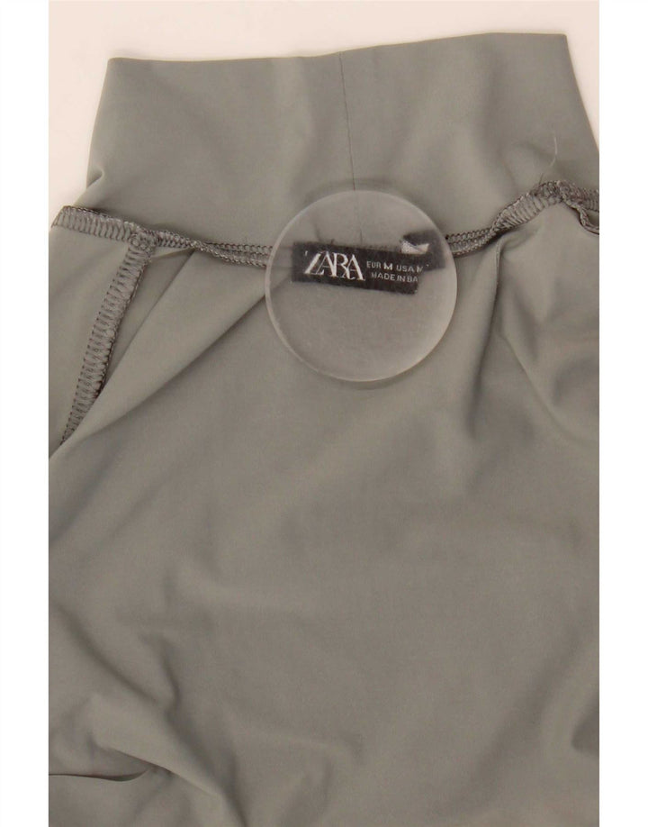 Zara Body Manga Larga Mujer UK 42 Nylon Gris Medio