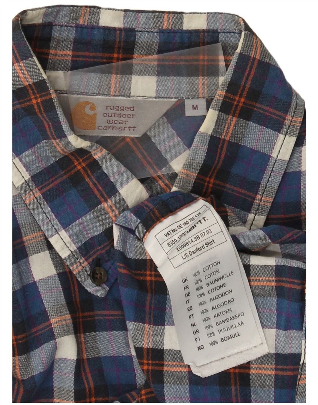 Camisa Carhartt Hombre De Algodón A Cuadros Azul Medio