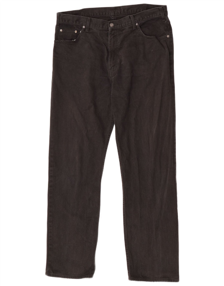 Marks & Spencer Vaqueros rectos para hombre W38 L33 Algodón negro