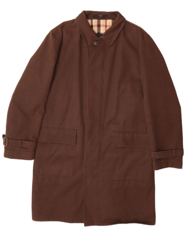 DAKS Abrigo para hombre IT 50 Grande Algodón marrón