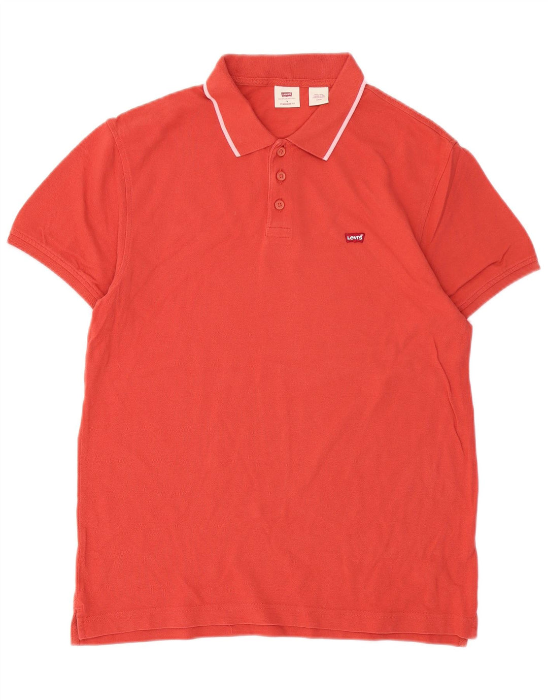 LEVI'S Polo de ajuste estándar para hombre, color rojo medio