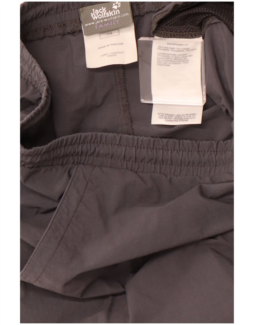 JACK WOLFSKIN Pantalón Corto Deportivo Niño 15-16 Años Gris Poliamida