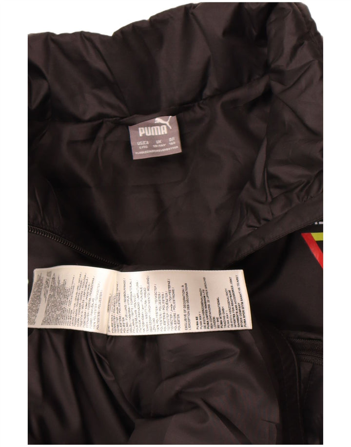 Puma Chaqueta acolchada con gráfico para niño 13-14 años Negro Poliéster