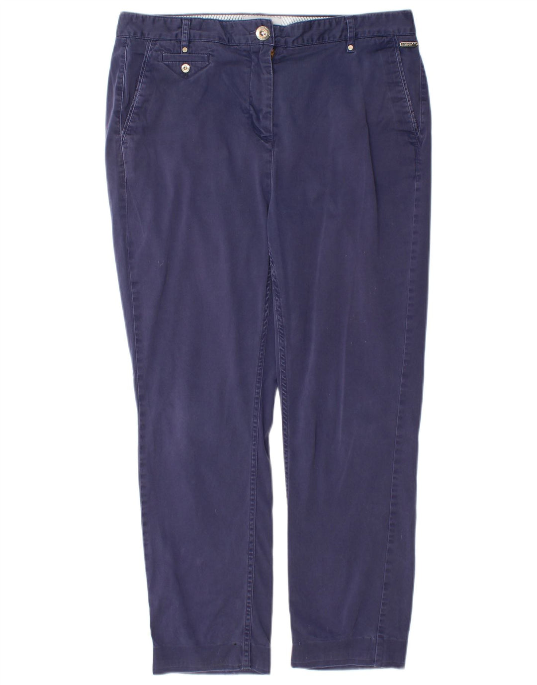 MARKS & SPENCER Pantalones chinos para mujer UK 12 Medium W30 L26 Azul marino