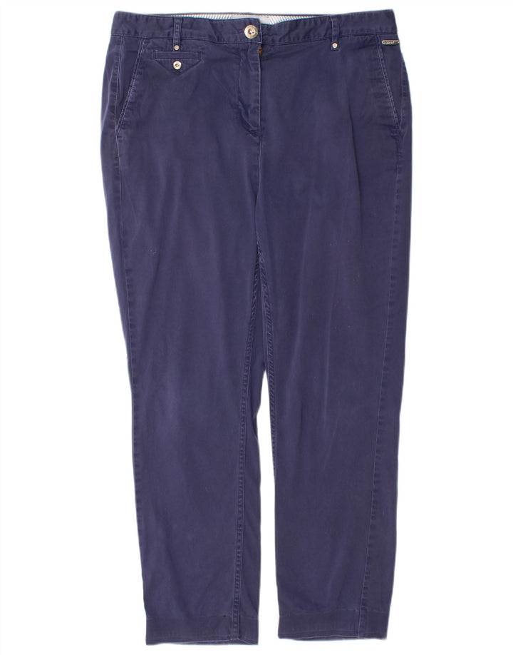 MARKS & SPENCER Pantalones chinos para mujer UK 12 Medium W30 L26 Azul marino