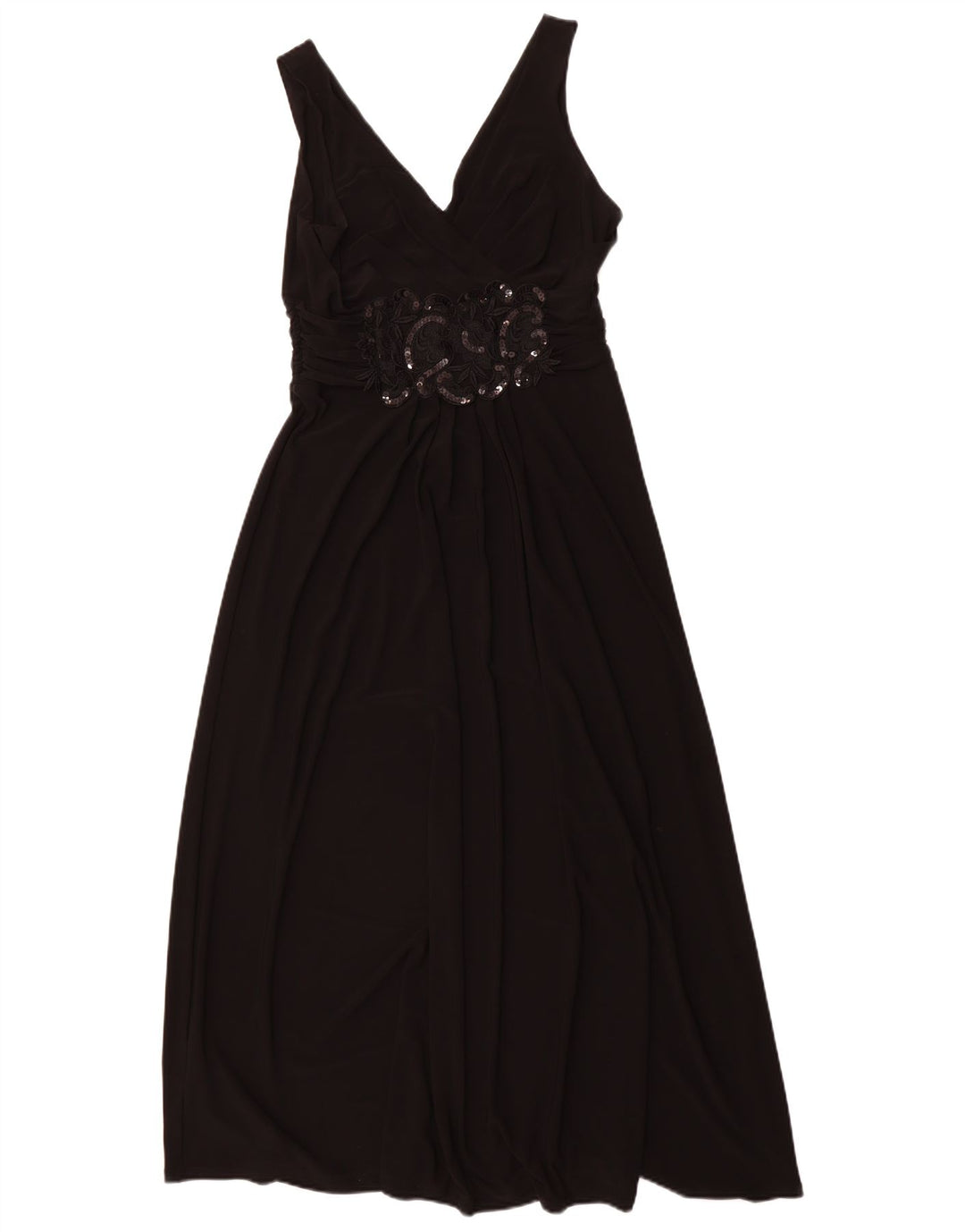 PHASE EIGHT Vestido largo sin mangas para mujer UK 40 Mediano Poliéster negro