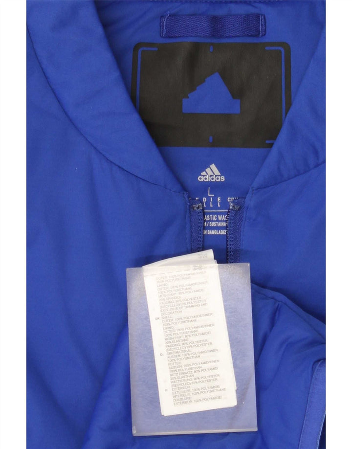 Adidas - Chaqueta de chándal sin mangas para hombre, talla grande, poliamida azul